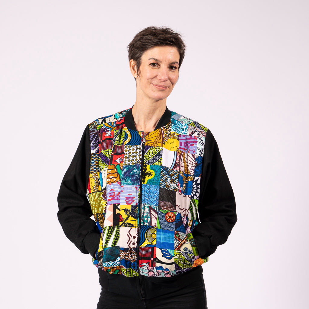 Women's unique patchwork jacket Mazin
